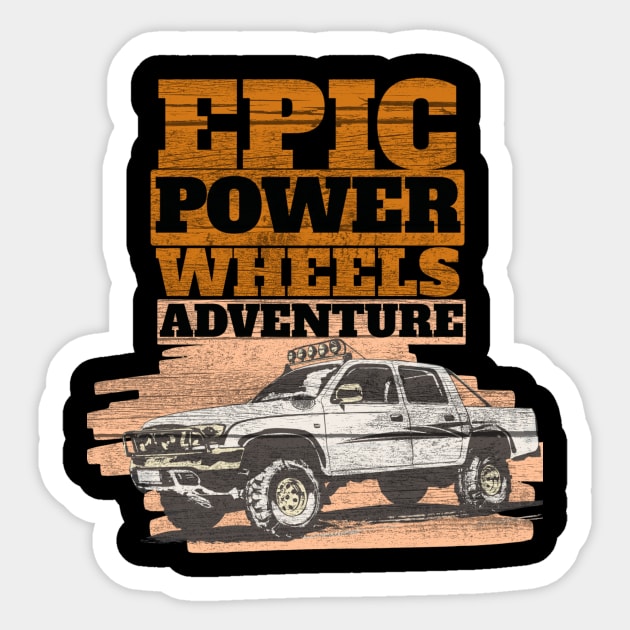 4x4 Power Wheels Offroader Sticker by rizwanahmedr